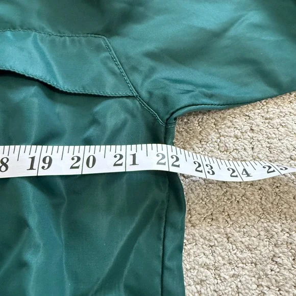 Vintage Polo Jeans Ralph‎ Lauren Green Nylon Windbreaker Hoodie Jacket Medium - Picture 9 of 11